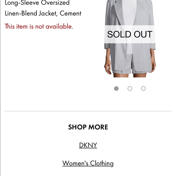 DKNY Long-Sleeve Oversized Linen-Blend Jacket, Cement - Picture 6 of 12